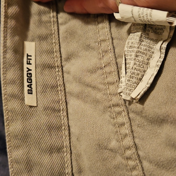 Pull&Bear | Baggy Fit Loose Khaki Taupe Jeans| Sz. 31| Normcore, Grunge - Picture 10 of 14